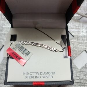 1/10 Carat silver bracelet